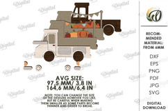 Fall Layered Car Laser Cut. Standing Decor SVG Product Image 2