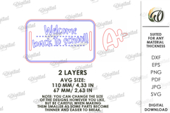 3D School Gift Tag Laser Cut. Present Tag SVG Product Image 2