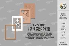 Easter Vintage Portrait Laser Cut. Wall Decor SVG Product Image 2