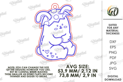 Easter Bunny Keychain Laser Cut. Easter Keyring SVG Product Image 2