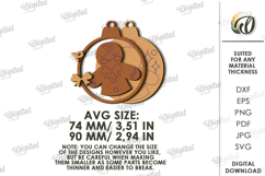 Christmas Layered Ornament Laser Cut . Christmas Decor SVG Product Image 2