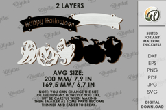 Halloween Hanging Door Sign Laser Cut. Happy Halloween SVG Product Image 2