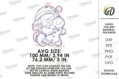 Cute Christmas Ornaments Laser Cut. Christmas Tree Decor SVG Product Image 3