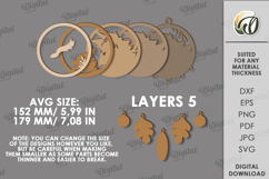 Forest Dream Catcher Laser Cut. Layered Dream Catcher SVG Product Image 2