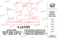 Farm Animal Stand Laser Cut. Stand Decor. Goat SVG Product Image 2