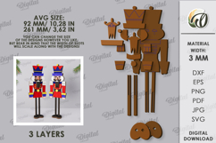 3D Christmas Characters Lasercut. Nutcracker SVG Product Image 2