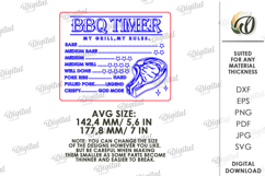 3D BBQ timer magnet Laser Cut. Grill SVG Product Image 2