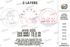 Winter Round Sign Laser Cut. Door Sign. Merry Christmas SVG Product Image 2