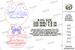 3D School Round Sign Laser Cut. Our Class Our Team SVG Product Image 2