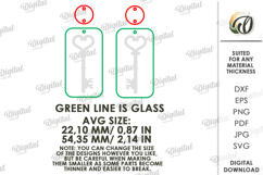 Valentine's Day Drop Earrings Laser Cut. Dangle Earrings SVG Product Image 2