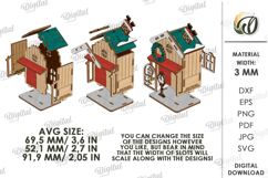 3D Christmas House Tree Ornament Laser Cut. Christmas SVG Product Image 2