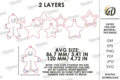 Christmas Hanging Ornaments Laser Cut. Wall Decor SVG Product Image 2