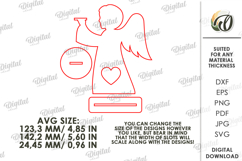Angel Stand Laser Cut. Candle Holder SVG Product Image 2