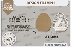 Decorative Easter Egg Laser Cut. 3D Egg. Easter Decor SVG Product Image 2