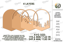 Nature Wall Art Laser Cut. Layered wall Decor SVG Product Image 2