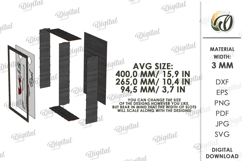 Wine Cork Box Laser Cut. Wine Cork Holder. Storage Box SVG Product Image 2