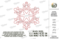 Snowflake Ornament Laser Cut. Christmas Decor SVG Product Image 2