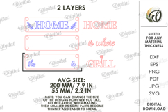 3D Summer Wall Decor Laser Cut. Home is where the grill is Product Image 2