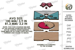 Valentine's Day Gift Ornament Laser Cut. Valentine Gift SVG Product Image 2