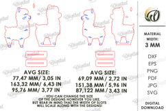 3D Valentine's Day Figurines Laser Cut. Stand Decor SVG Product Image 2