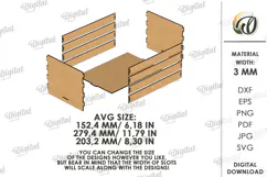 Personalized Pet Toy Basket Laser Cut. Wooden Toy Box SVG Product Image 2