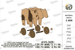 Toddler toy on wheels Laser Cut. Panda SVG Product Image 2