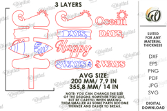 Summer Directional Sign Laser Cut. Summer Decor SVG Product Image 2