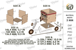 3D Funny Planter Laser Cut. Flower Box. Plant Holder SVG Product Image 2