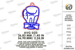 Sport Coquette Keychain Laser Cut. Boxing SVG Product Image 2