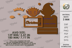 3D Christmas Character Lasercut. Christmas Decor SVG Product Image 2