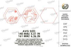 Plant hexagons Wall Decor Laser Cut. Wall decor SVG Product Image 2
