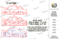 3D Camping Decor Laser Cut. Wall Decor. Escape SVG Product Image 2
