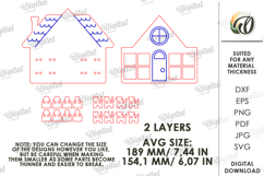 Montessori Lacing Puzzle Laser Cut. House SVG Product Image 2