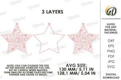Gingerbread Star Christmas Ornament Laser Cut. Christmas SVG Product Image 2
