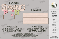 3D Spring Word Stand Laser Cut. Stand Decor SVG Product Image 2