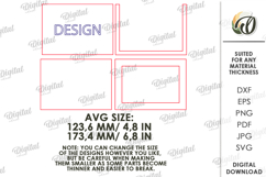 Personalized Folding Frame Laser Cut. Picture Frame SVG Product Image 2