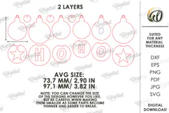 Christmas Banner Laser Cut. Christmas Garland SVG Product Image 2