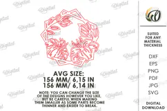 Floral Wall Art Laser Cut. Wooden Flower Wall Decor SVG Product Image 2