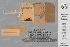 Interchangeable countdown Laser Cut. Home decor SVG Product Image 3