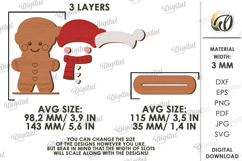 Christmas Gingerbread Laser Cut. Stand Decor SVG Product Image 2