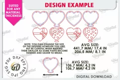 Valentine's Day Banner Laser Cut. Love Banner SVG. Heart SVG Product Image 3