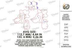 Valentine&#039;s Day Door Corner Laser Cut. Penguin SVG Product Image 2