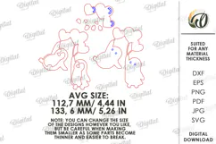 Valentine's Day Door Corner Laser Cut. Penguin SVG Product Image 2