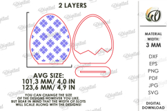 3D Easter Egg Stand Laser Cut. Easter Stand Decor SVG Product Image 2