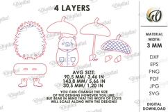 3D Fall Stand Laser Cut. Standing Decor. Hedgehog SVG Product Image 2