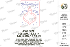 Christmas Card With Ornament Laser Cut. Christmas SVG Product Image 2