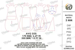 Hugging Giraffe Photo Frame Lasercut. Kids Picture Frame SVG Product Image 2