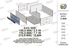 Bathroom Organizer Basket Laser Cut. Storage Box SVG Product Image 2