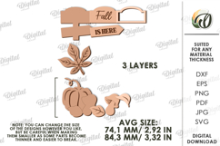 Wooden Fall Wall Decor Lasercut. Fall Wall Decor SVG Product Image 2