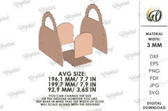 3D Mother's Day Bag Laser cut. Gift Bag SVG Product Image 2